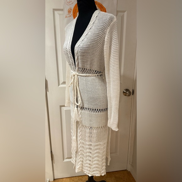 Mystree  OPEN KNIT FRONT TIE CARDIGAN Size Women’s Medium - Picture 5 of 15